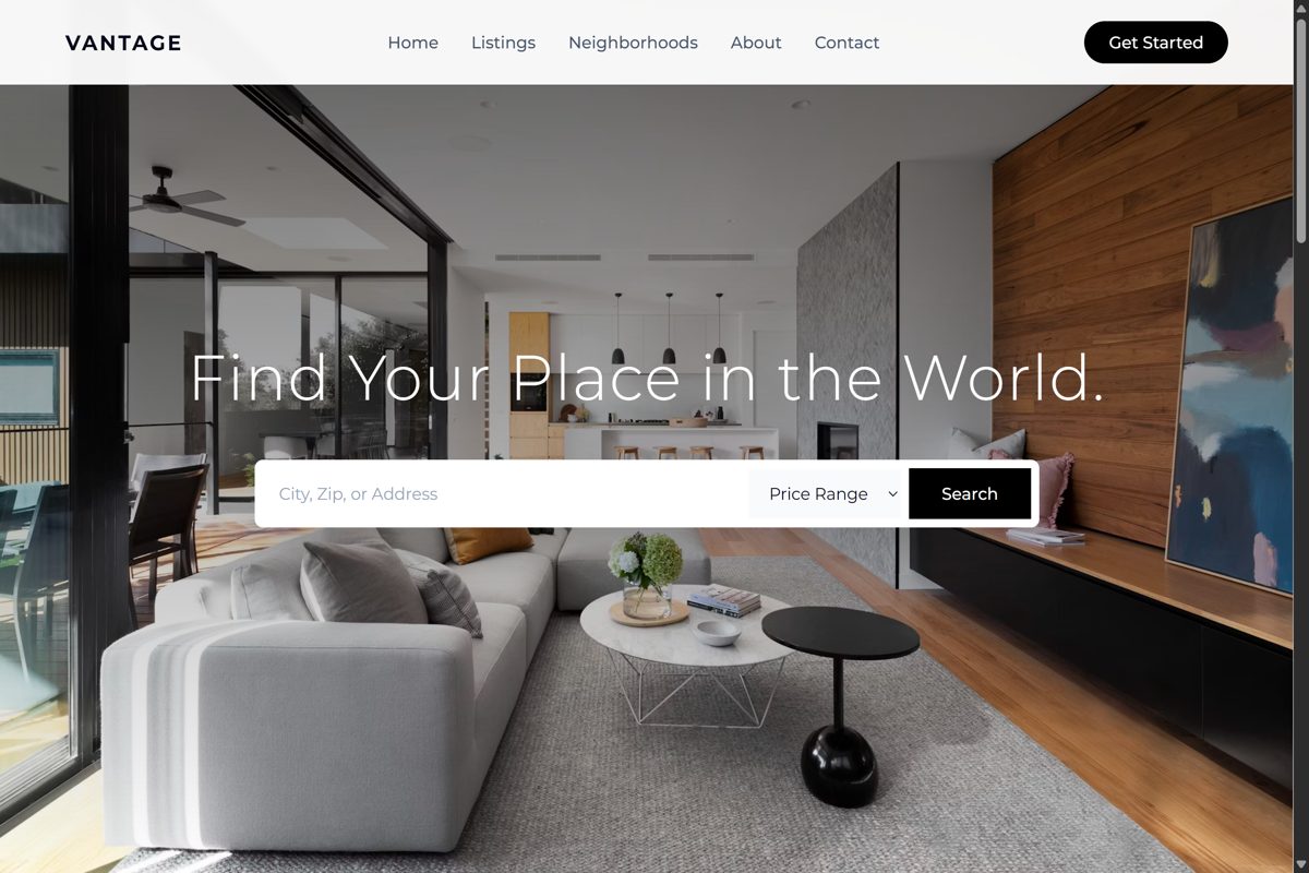 Vantage Properties demo