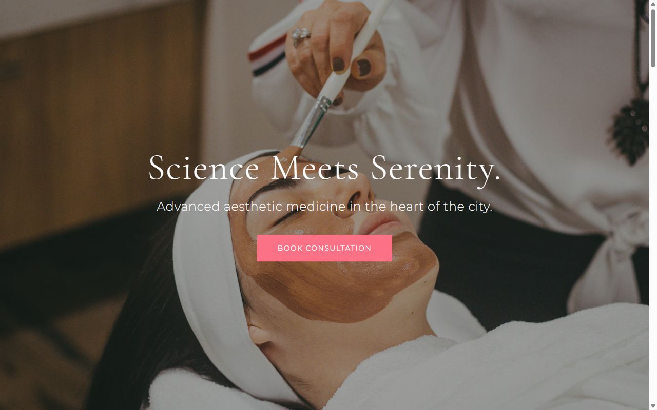 Lumina Aesthetics demo site screenshot