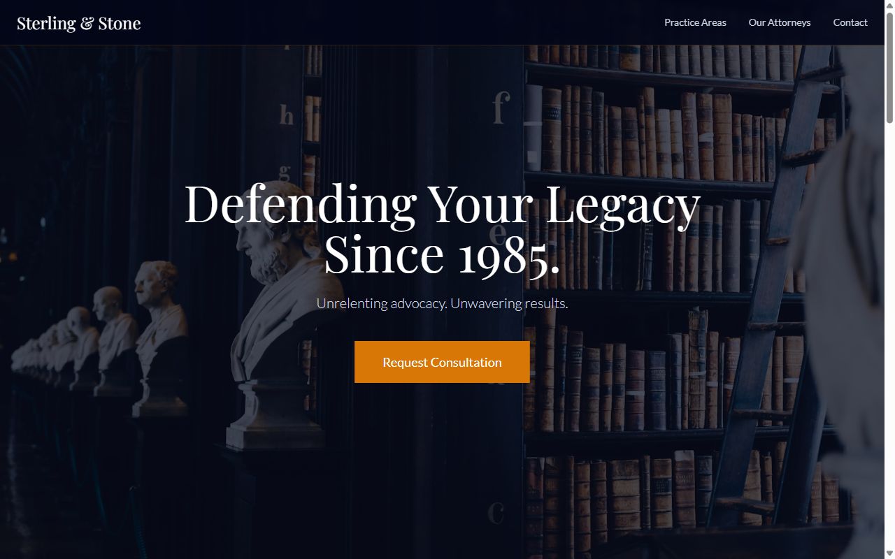 Sterling Stone Legal demo site screenshot